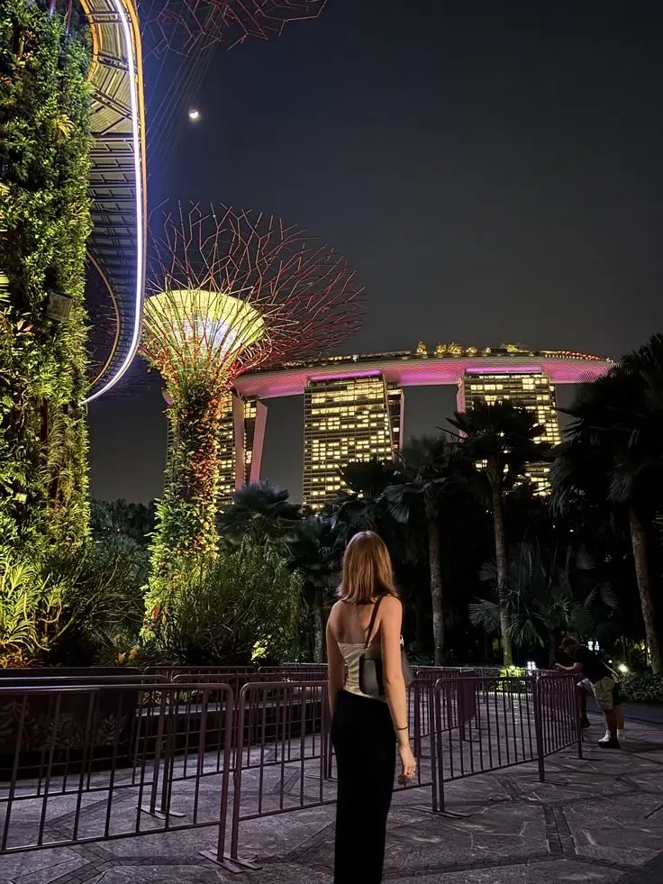 Gardens by the Bay, after dark.